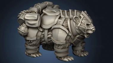 3D model Dwarf Bear Mount (STL)