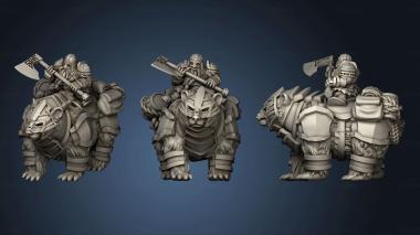 3D model Dwarf Mounted Bear Units Rider (STL)