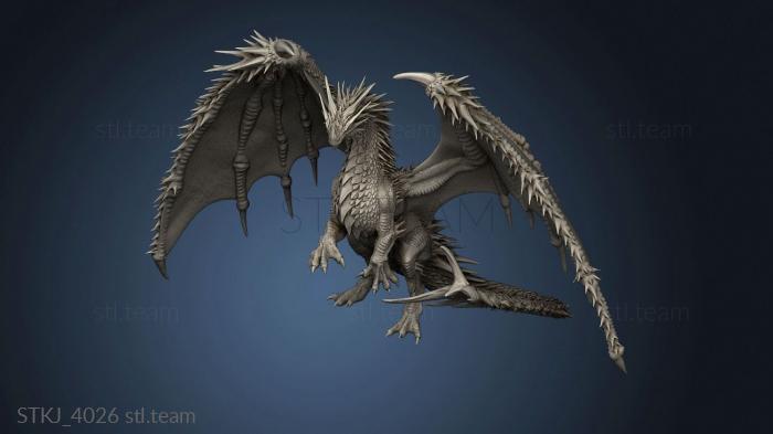 3D model Elder Red Dragon (STL)