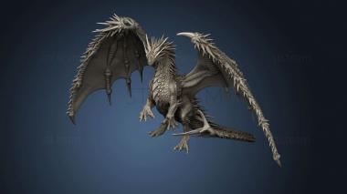 3D model Elder Red Dragon (STL)