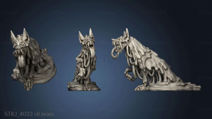 3D model elemental wolves black wolf (STL)