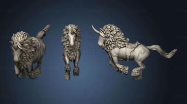 3D model Elven Grace Maned Unicorn Mount (STL)