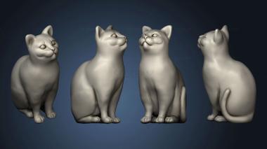 3D model Medieval Village Barnyard Cat (STL)