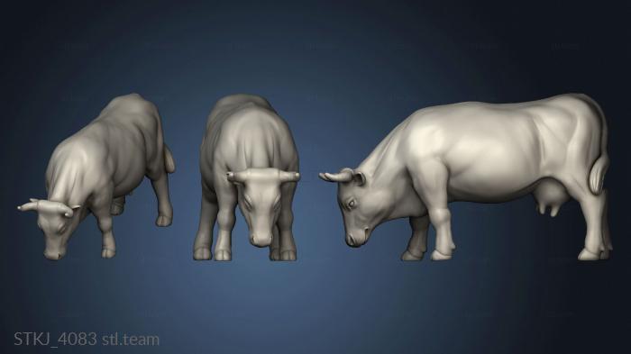 3D model Medieval Village Barnyard Cow (STL)