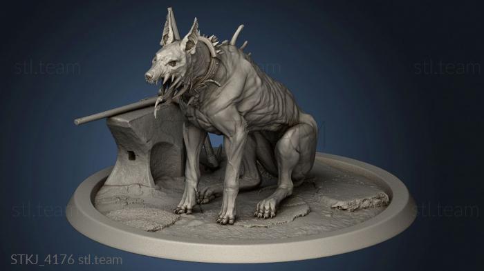 3D model Fear Old god Corrupt Dog Sit (STL)