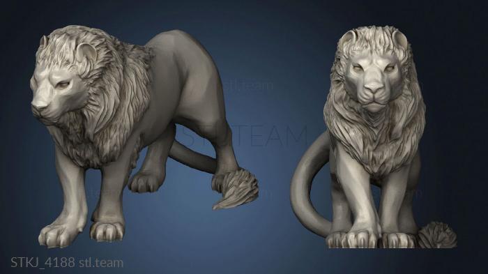 3D model Figurine Wondrous Power Gold Lions lion (STL)