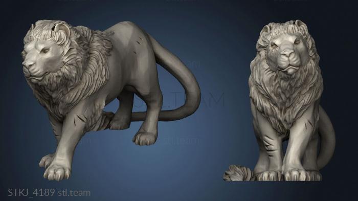 3D model Figurine Wondrous Power Gold Lions lion (STL)