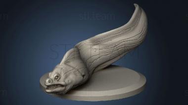 3D model giant sea eel open jaw (STL)