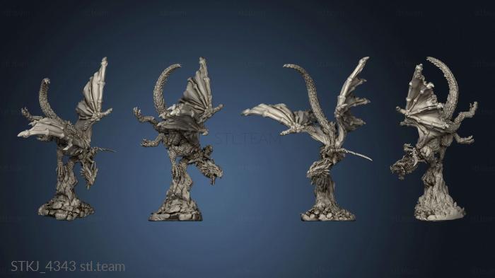 3D model Gyth Void Pirates Red Dragon Rider With Commander (STL)