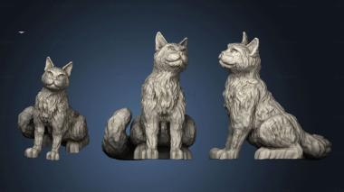 3D model Housekeeper cat sitting (STL)