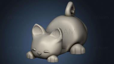 3D model Keychain Smartphone Stand cat (STL)