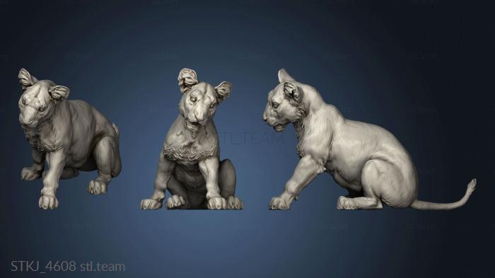 3D model Lion Cubs Playing cub (STL)