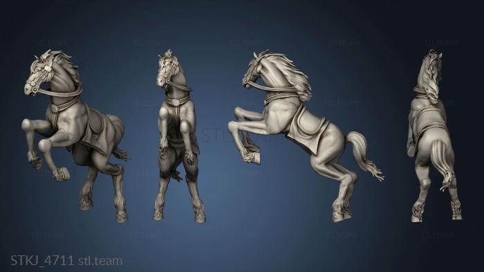 3D model Cavalry Horse rear up (STL)