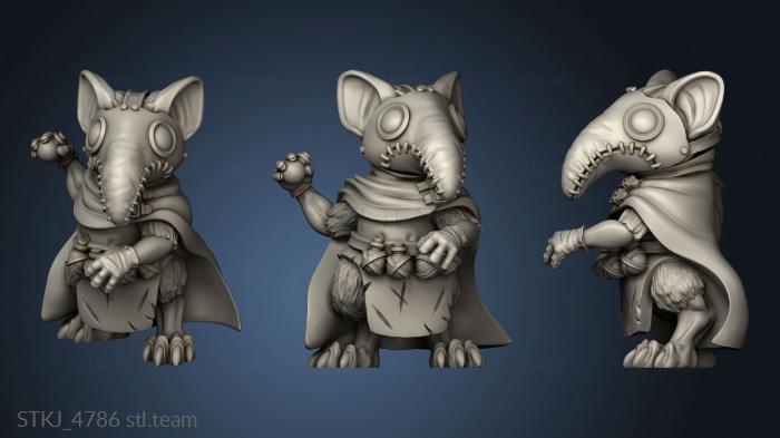 3D model Mouse Plague Doctors (STL)