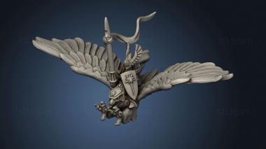 3D model eagle hero unsupported (STL)