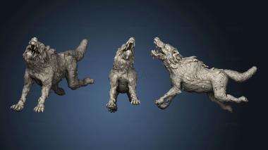 3D model Orc King Wolves Feral Wolf (STL)