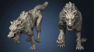 3D model Orc King Wolves Feral Wolf (STL)