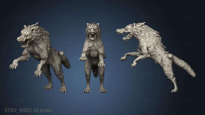 3D model Orc King Wolves Feral Wolf (STL)