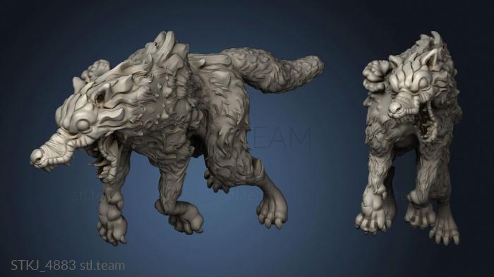 3D model Orc King Wolves Feral Wolf (STL)