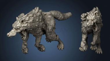 3D model Orc King Wolves Feral Wolf (STL)