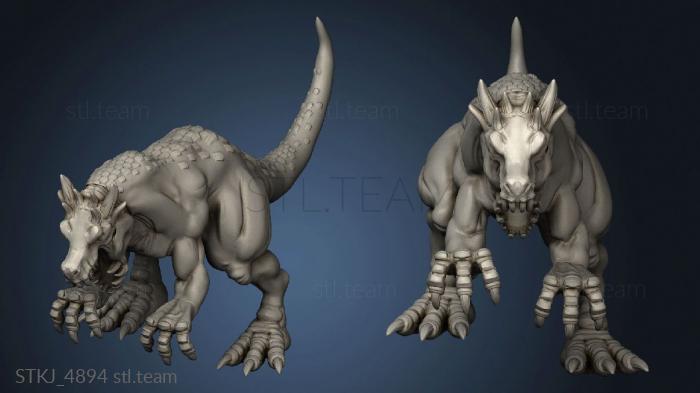 3D model Orc King Raptors Dinos (STL)