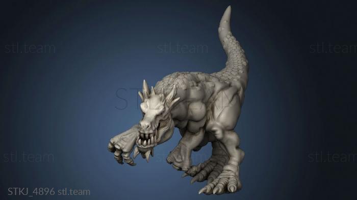 3D model Orc King Raptors Dinos (STL)