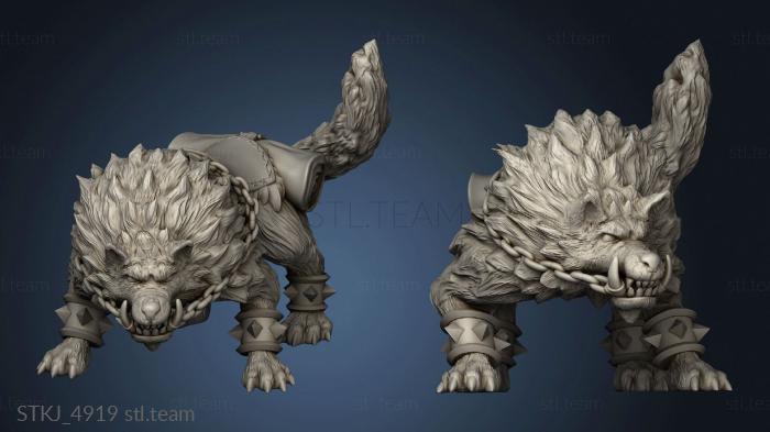 3D model Orc Tribe Forge Wolf Rider mount SUP (STL)