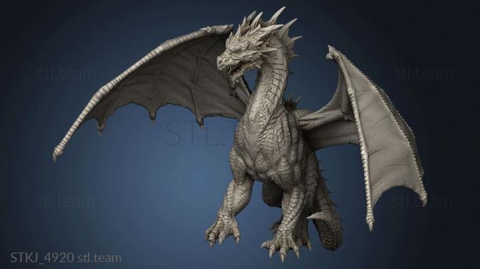 3D model Enemiesguss the Tall Green Dragon One (STL)