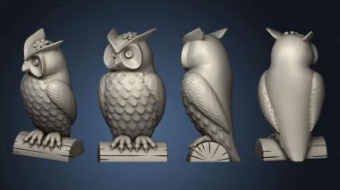 3D model Owl Couple D Smooth Female (STL)