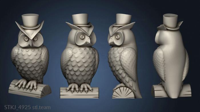 3D model Owl Couple D Smooth Male (STL)