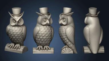 3D model Owl Couple D Smooth Male (STL)