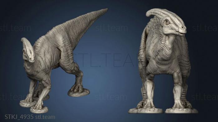 3D model Parasaurolophus Pose (STL)