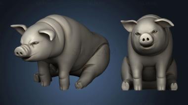 3D model Pig sit (STL)