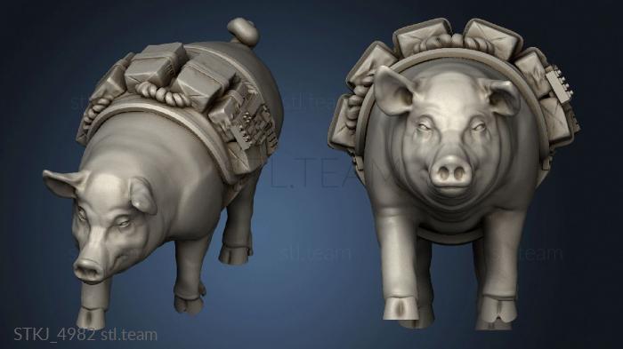 3D model Post Apocalyptic War Pig supp (STL)