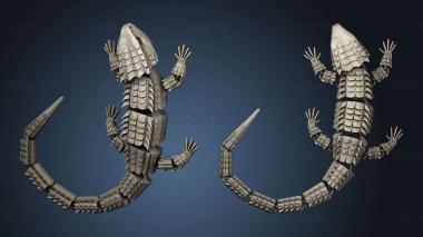 3D model Red Eyed Crocodile Skink Articulated (STL)