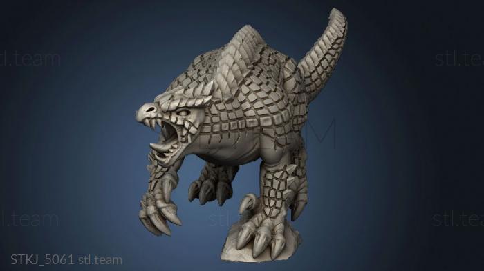 3D model reptilian behemosaur rider (STL)