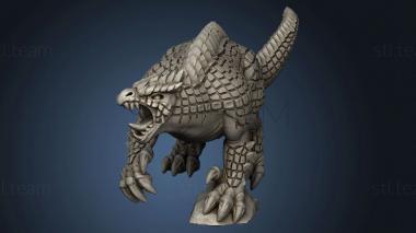 3D model reptilian behemosaur rider (STL)