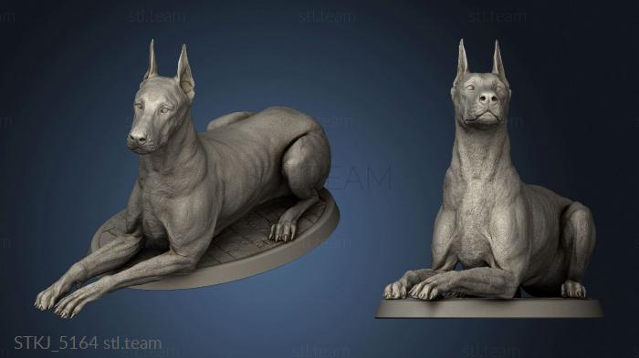 3D model Sisters the Dawn cross Doberman lay (STL)