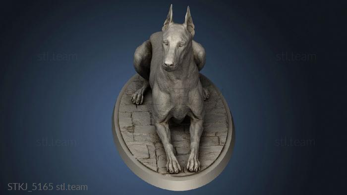 3D model Sisters the Dawn cross Doberman lay (STL)