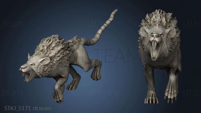 3D model Skavens Rat Wolf (STL)