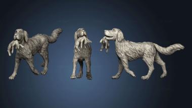 3D model Dog with hare (STL)