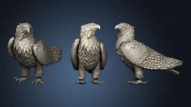 3D model giant eagle sitting (STL)