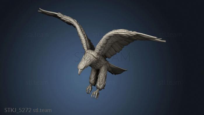 3D model giant eagle swooping (STL)