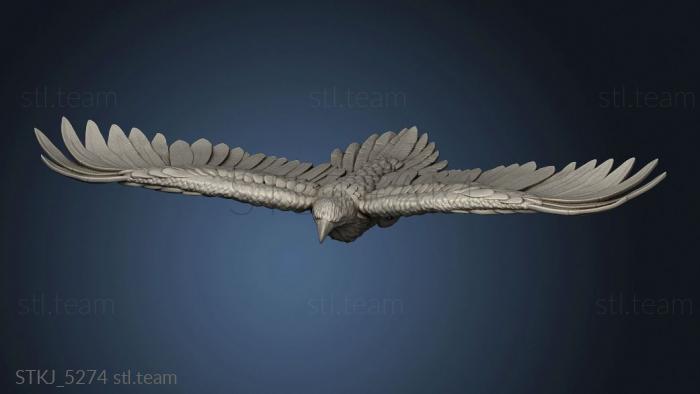 3D model Giant Eagles eagle flying with mount hole (STL)