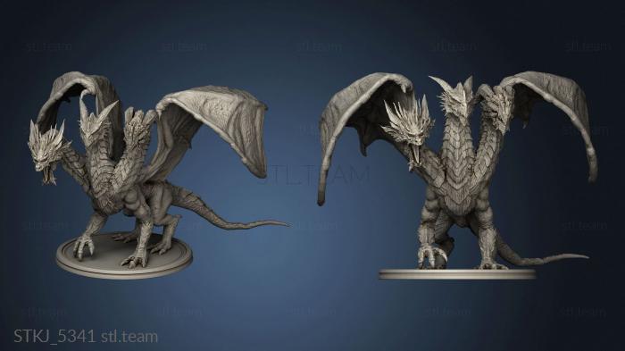 3D model Three red Dragon (STL)