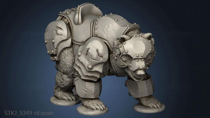 3D model Through oured Bears bear (STL)