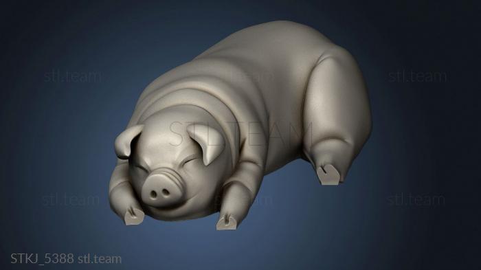 3D model Townsfolk Pig Laid (STL)