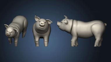 3D model Townsfolk Pig Up (STL)