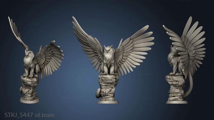 3D model v Owl Griffin and (STL)