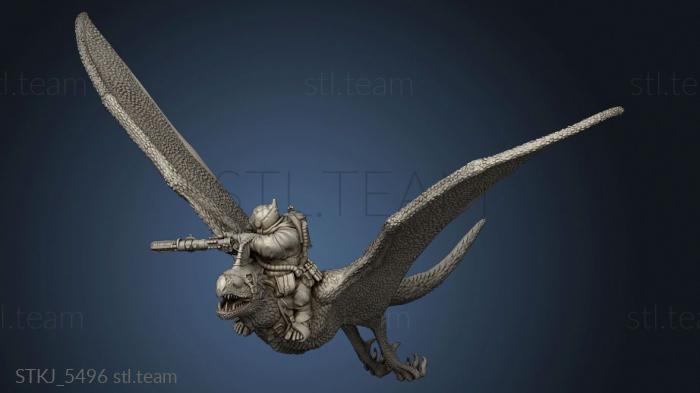 3D model Warlock Elites Add On Cliff Wyvern Rider (STL)